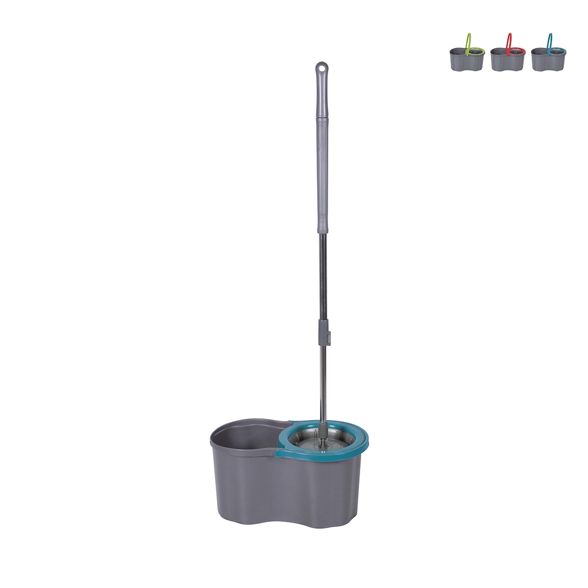 Mopa rotativa para suelos con cubo de 16L y fregona redonda Super Mop Promoción Mopa rotativa para suelos con cubo de 16L y fregona redonda Super Mop Promoción