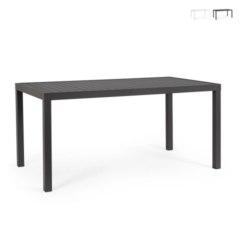 Mesa de exterior rectangular 150x80 de aluminio Bizzotto Hilde Promoción