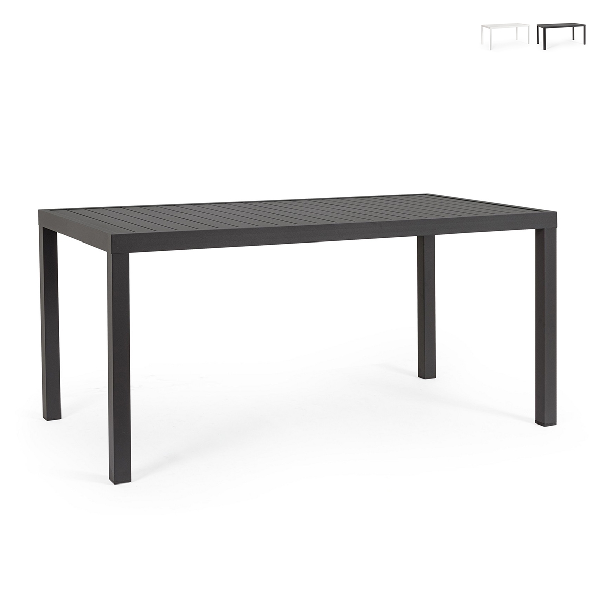 Mesa de exterior rectangular 150x80 de aluminio Bizzotto Hilde
