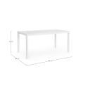 Mesa de exterior rectangular 150x80 de aluminio Bizzotto Hilde Coste