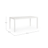 Mesa de exterior rectangular 150x80 de aluminio Bizzotto Hilde Coste