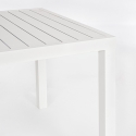 Mesa de exterior rectangular 150x80 de aluminio Bizzotto Hilde Medidas