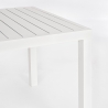 Mesa de exterior rectangular 150x80 de aluminio Bizzotto Hilde Medidas