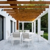 Mesa de exterior rectangular 150x80 de aluminio Bizzotto Hilde Rebajas