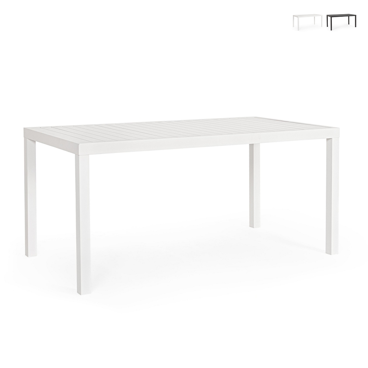 Mesa de exterior rectangular 150x80 de aluminio Bizzotto Hilde Oferta
