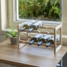 Botellero apilable de madera de abeto para 8 botellas Celleris Venta