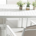 Mesa de exterior moderna rectangular 130x68cm de aluminio Bizzotto Hilde Modelo