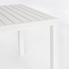 Mesa de exterior moderna rectangular 130x68cm de aluminio Bizzotto Hilde Stock