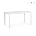 Mesa de exterior moderna rectangular 130x68cm de aluminio Bizzotto Hilde Promoción