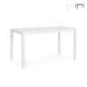 Mesa de exterior moderna rectangular 130x68cm de aluminio Bizzotto Hilde Promoción