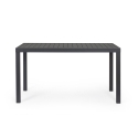 Mesa de exterior moderna rectangular 130x68cm de aluminio Bizzotto Hilde Medidas