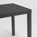 Mesa de exterior moderna rectangular 130x68cm de aluminio Bizzotto Hilde Precio