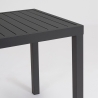 Mesa de exterior moderna rectangular 130x68cm de aluminio Bizzotto Hilde Precio