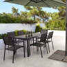 Mesa de exterior moderna rectangular 130x68cm de aluminio Bizzotto Hilde Rebajas