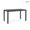 Mesa de exterior moderna rectangular 130x68cm de aluminio Bizzotto Hilde Oferta