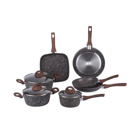 Batería de cocina de 10 piezas de aluminio antiadherente para inducción Dakota Promoción