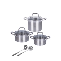 Batería de cocina con accesorios 8 piezas en acero inoxidable 18/0 Sovra Promoción