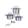 Batería de cocina con accesorios 8 piezas en acero inoxidable 18/0 Sovra Promoción