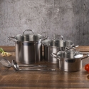 Batería de cocina con accesorios 8 piezas en acero inoxidable 18/0 Sovra Venta