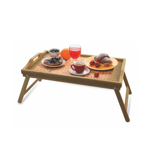Bandeja de desayuno plegable de bambú con asas Kona Promoción