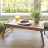 Bandeja de desayuno plegable de bambú con asas Kona Venta