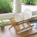 Escurreplatos y vasos plegable de bambú 45x28x25 cm Ravi Venta