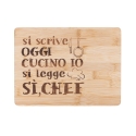 Tabla de madera 27x20 cm Se escribe hoy cocino yo, se pronuncia ¡Sí Chef! Promoción