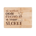 Tabla de madera 27x20 cm Se escribe hoy cocino yo, se pronuncia ¡Sí Chef! Promoción