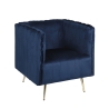 Sillón capitoné de tela efecto terciopelo vintage Ravira Descueto