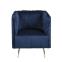 Sillón capitoné de tela efecto terciopelo vintage Ravira Venta