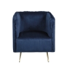 Sillón capitoné de tela efecto terciopelo vintage Ravira Venta