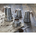 Cafetera moka 6 tazas de acero inoxidable con mango efecto madera Riko Venta