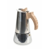 Cafetera moka 6 tazas de acero inoxidable con mango efecto madera Riko Catálogo