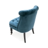 Sillón de salón estilo vintage efecto terciopelo con 2 ruedas Vesta 