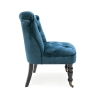 Sillón de salón estilo vintage efecto terciopelo con 2 ruedas Vesta Venta