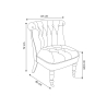 Sillón de salón estilo vintage efecto terciopelo con 2 ruedas Vesta 