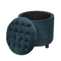Puf contenedor redondo multiusos vintage Kursa Coste