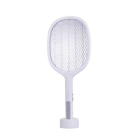 Raqueta eléctrica recargable para insectos con base de soporte y LED Duo Promoción