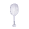 Raqueta eléctrica recargable para insectos con base de soporte y LED Duo Promoción