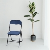 Juego de 6 sillas plegables con asiento acolchado efecto terciopelo Pexis Venta