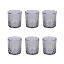 Set de 6 vasos de vidrio 340 ml con superficie decorada Edinburgh Catálogo