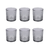 Set de 6 vasos de vidrio 340 ml con superficie decorada Edinburgh Catálogo