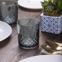 Set de 6 vasos de vidrio 340 ml con superficie decorada Edinburgh Venta