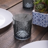 Set de 6 vasos de vidrio 340 ml con superficie decorada Edinburgh Modelo