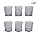 Set de 6 vasos de vidrio 340 ml con superficie decorada Edinburgh Promoción