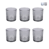 Set de 6 vasos de vidrio 340 ml con superficie decorada Edinburgh Promoción