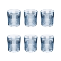 Juego de 6 vasos de vidrio decorado para agua 340 ml Dublin Descueto