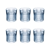 Juego de 6 vasos de vidrio decorado para agua 340 ml Dublin Descueto