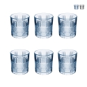 Juego de 6 vasos de vidrio decorado para agua 340 ml Dublin Promoción
