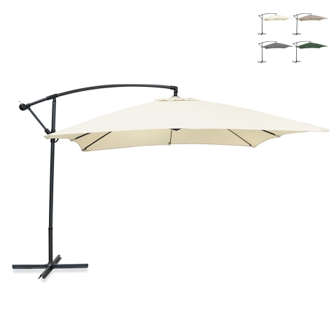Sombrilla de jardín 3x2m con brazo lateral de acero Kios Promoción